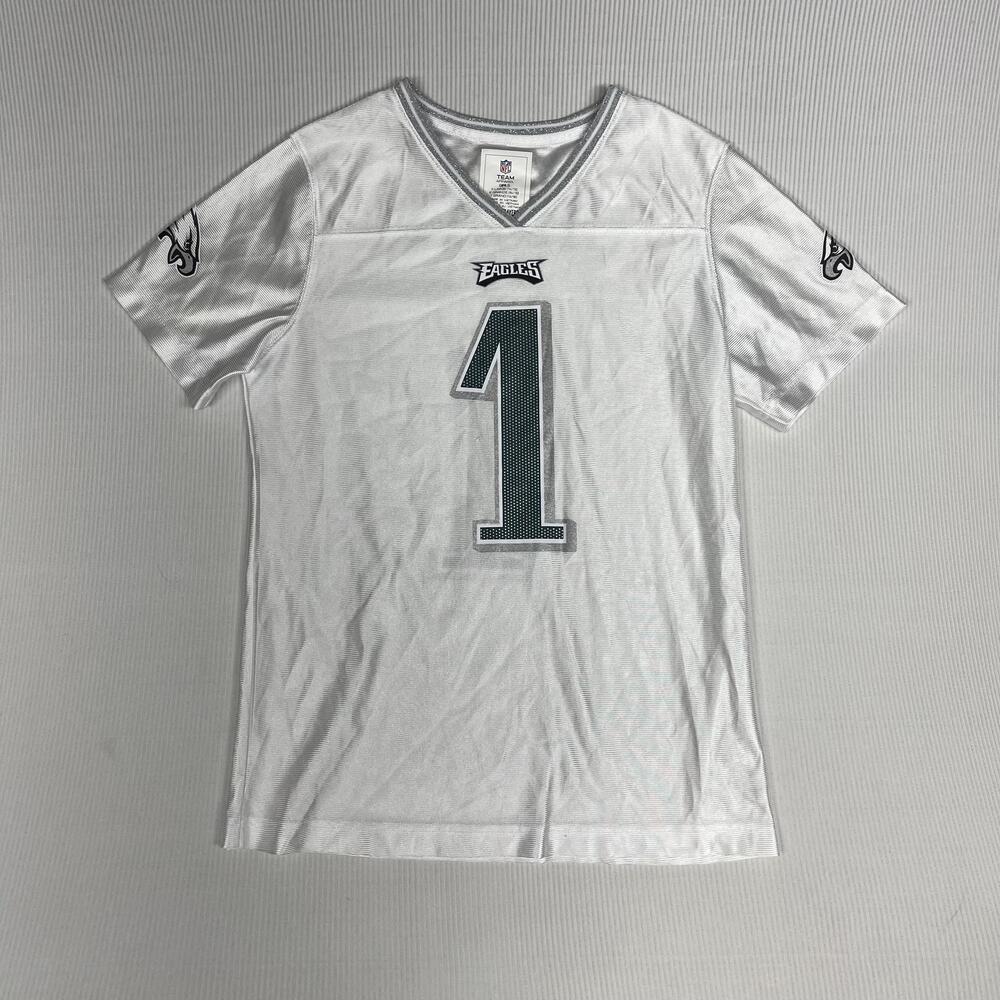 Philadelphia Eagles Jersey Girls XL White NFL Football Hurts 1 Team Apparel